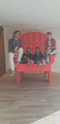 April, 2023. Left to right: Randolph Helfrich, Michael Hahn, Frank van Schalkwijk, Janna Lendner