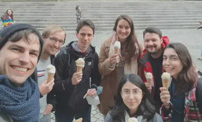 March, 2022. Left to right: Randolph Helfrich, Jan Martini, Frank van Schalkwijk, Janna Lendner, Gabriela Iwama, Michael Hahn, Isabel Raposo