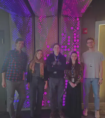 November, 2025. Left to right: Randolph Helfrich, Laura Heidiri, Griffin Light, Olivia Christiano, Michael Moroz